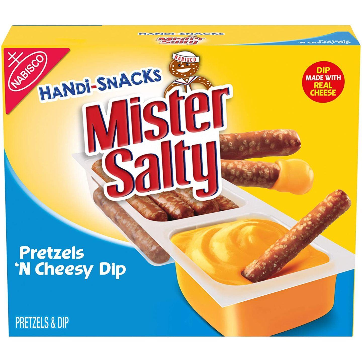 Best Bites HandiSnacks Mister Salty Pretzels 'n Cheesy Dip