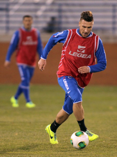 Bosnia and Herzegovina national soccer team practice at ...