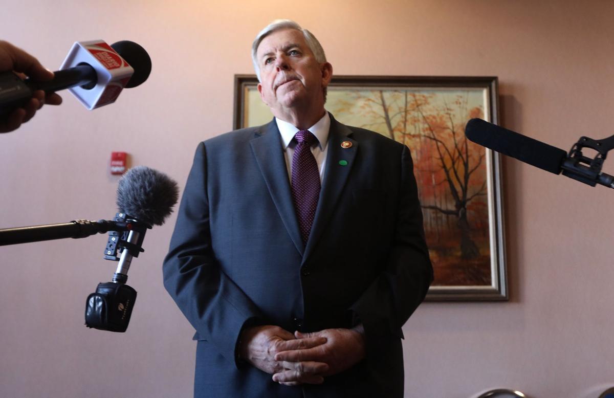 Gov. Mike Parson visits vaccination clinics in St. Louis metropolitan area
