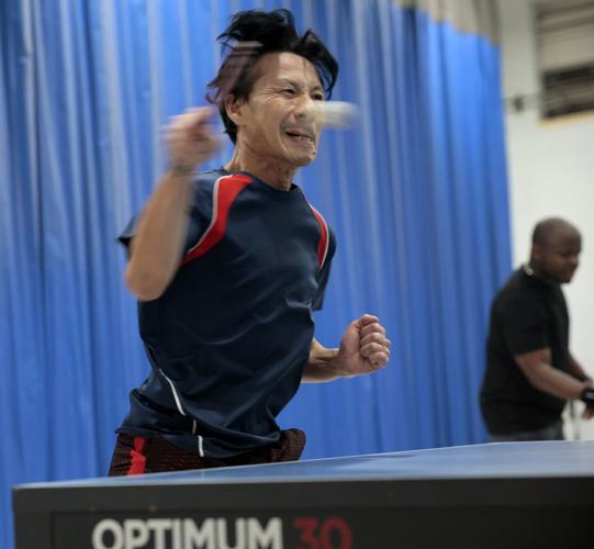 Table tennis enthusiasts meet and play hard