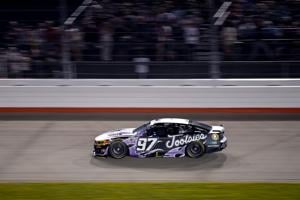 NASCAR Cup Series driver Shane van Gisbergen (97) races during the Cracker Barrel 400 at Nashville Superspeedway in Lebanon,