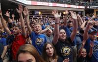 Blues get the faithful excited at Ballpark Village