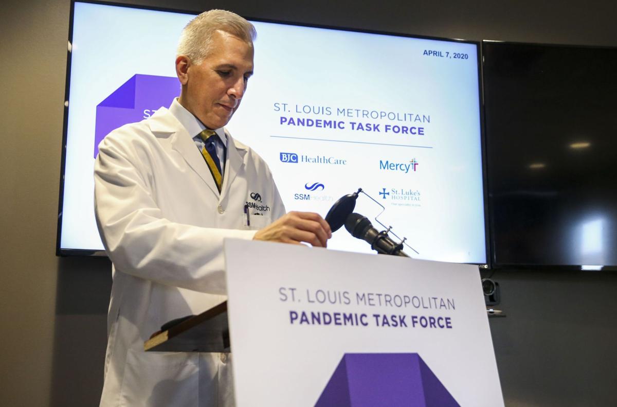 Dr. Alexander Garza delivers press briefing
