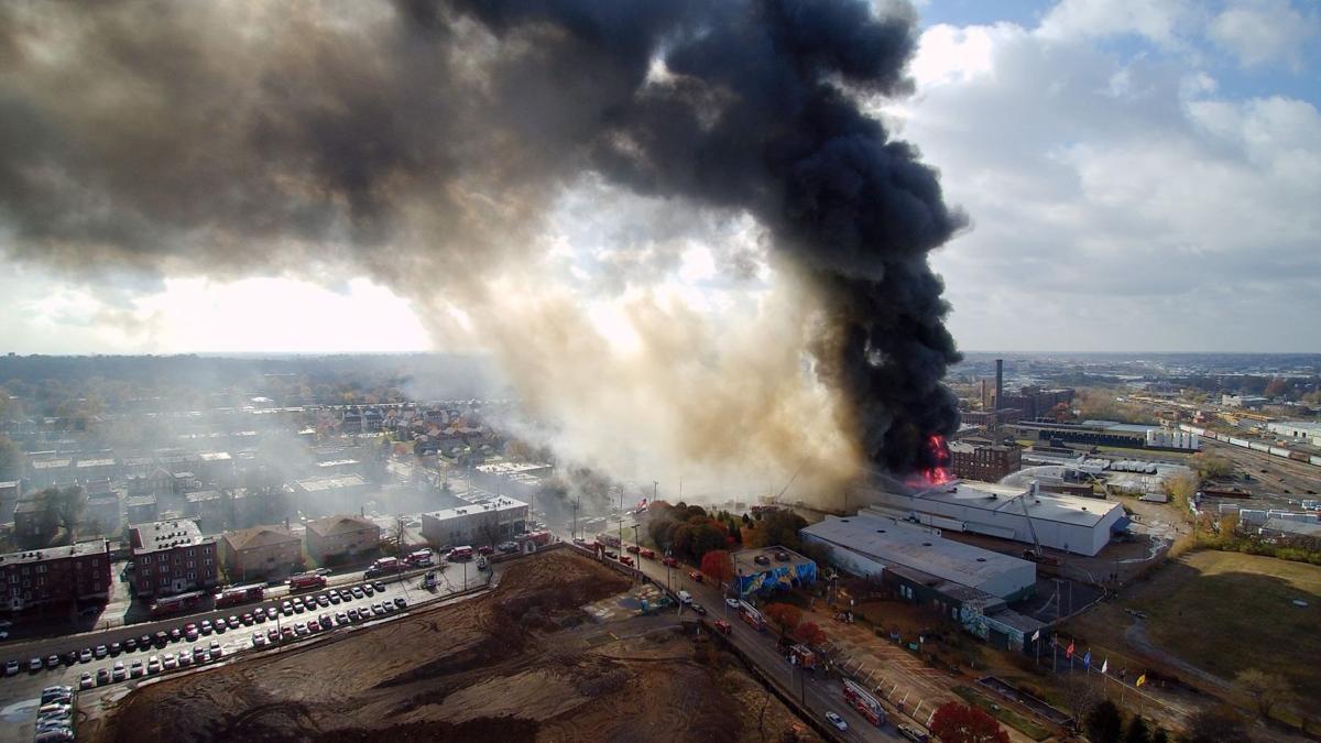 Warehouse fire on Park Ave.