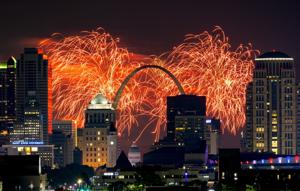 Fireworks over St. Louis
