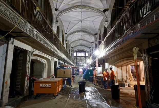 Renovation progresses on Wright, Arcade buildings