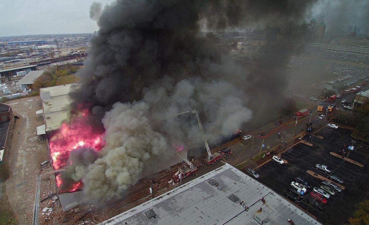 Warehouse fire on Park Ave.