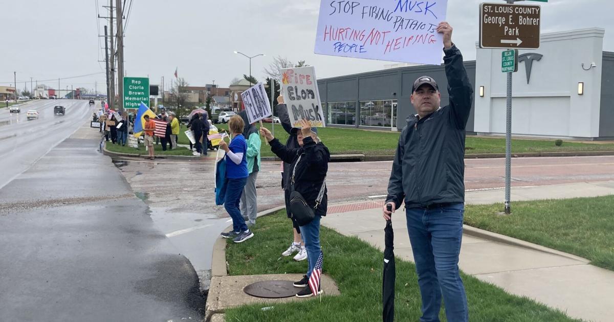 Anti-Musk protests gather across St. Louis region. 'I've got family members threatened.' - St. Louis Post-Dispatch