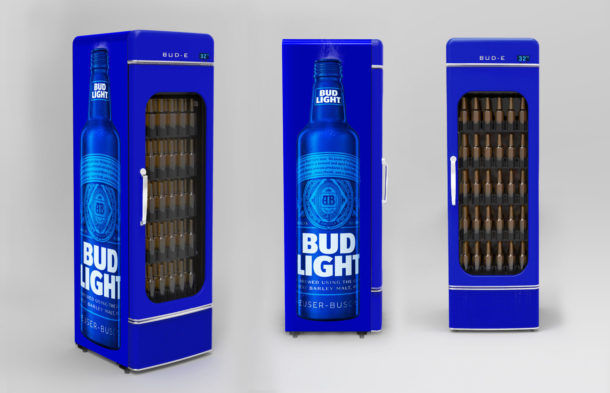 bud light beer refrigerator