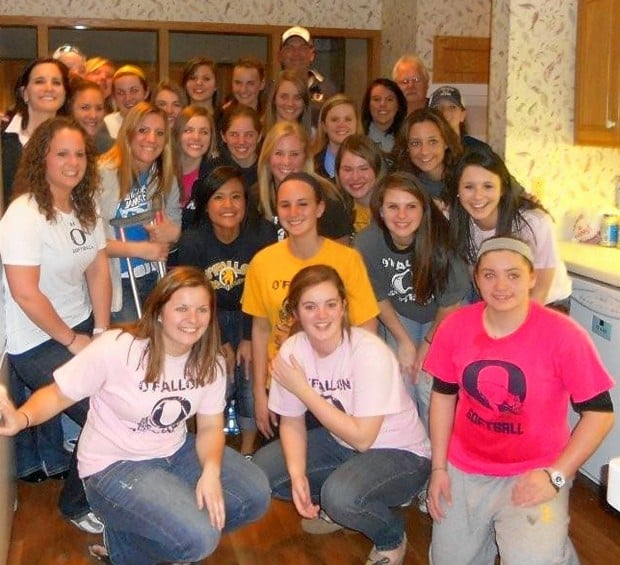 Softball team cooks meal