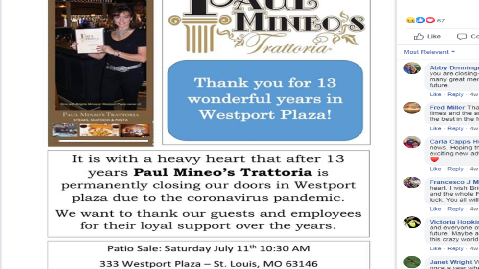 Paul Mineo S Trattoria Permanently Closes Updated Off The Menu Stltoday Com