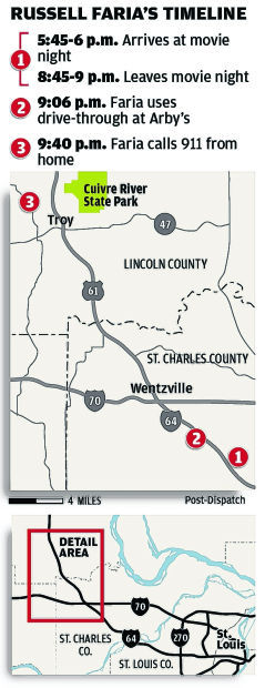 MAP: Russell Faria's timeline