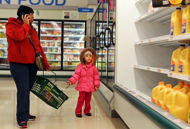 stocking up before storm