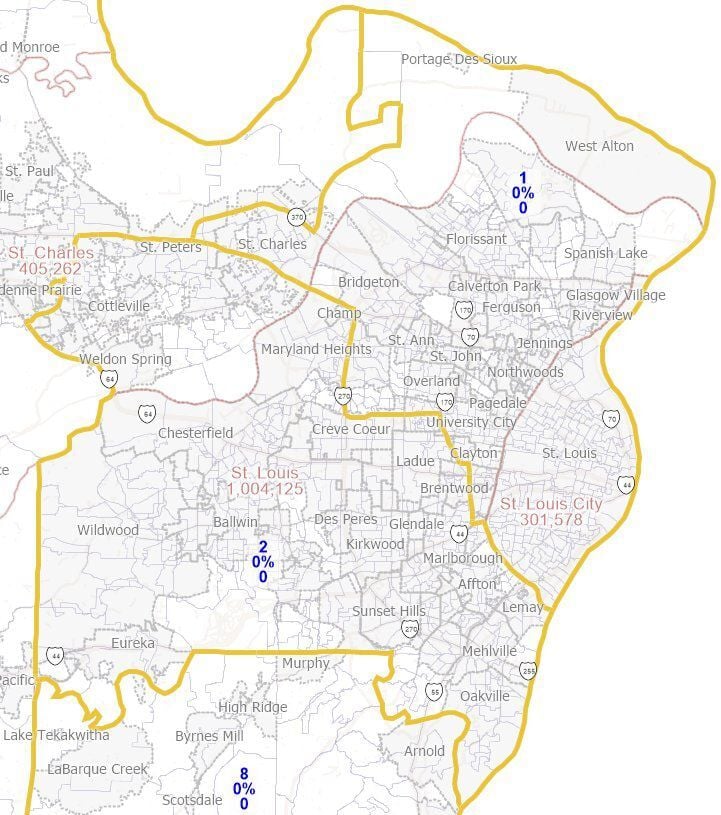 St. Louis-area congressional boundaries
