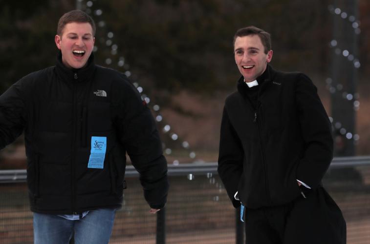 Who is that dashing holy man ripping up the ice at Steinberg Rink?