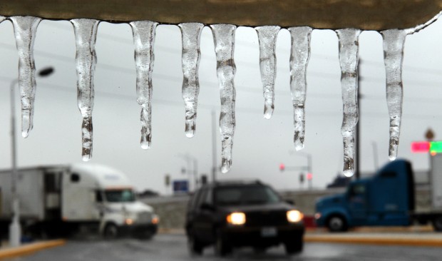 Winter storm slows truckers in Foristell