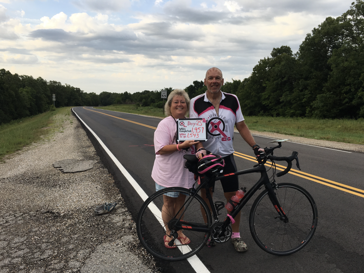 Al Reszel Continues The Missouri Leg Of His Cross-Country Ride For Breast Cancer Awareness