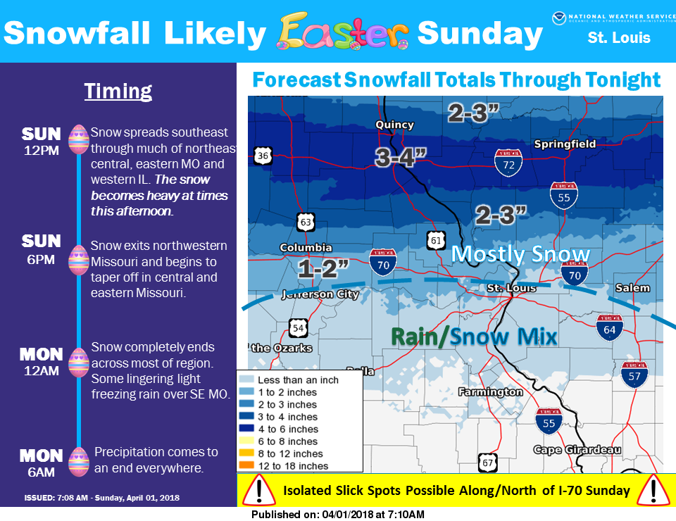Freezing rain expected to turn into snow over Easter evening in St. Louis area | Metro ...