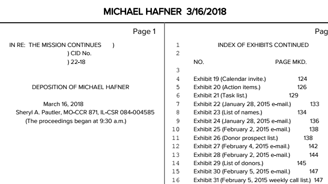 Transcript Of Michael Hafner S Deposition News Stltoday Com