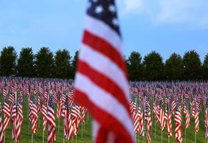 Flags of Valor memorial on Art Hill marks 25th anniversary of September 11 terrorist attacks