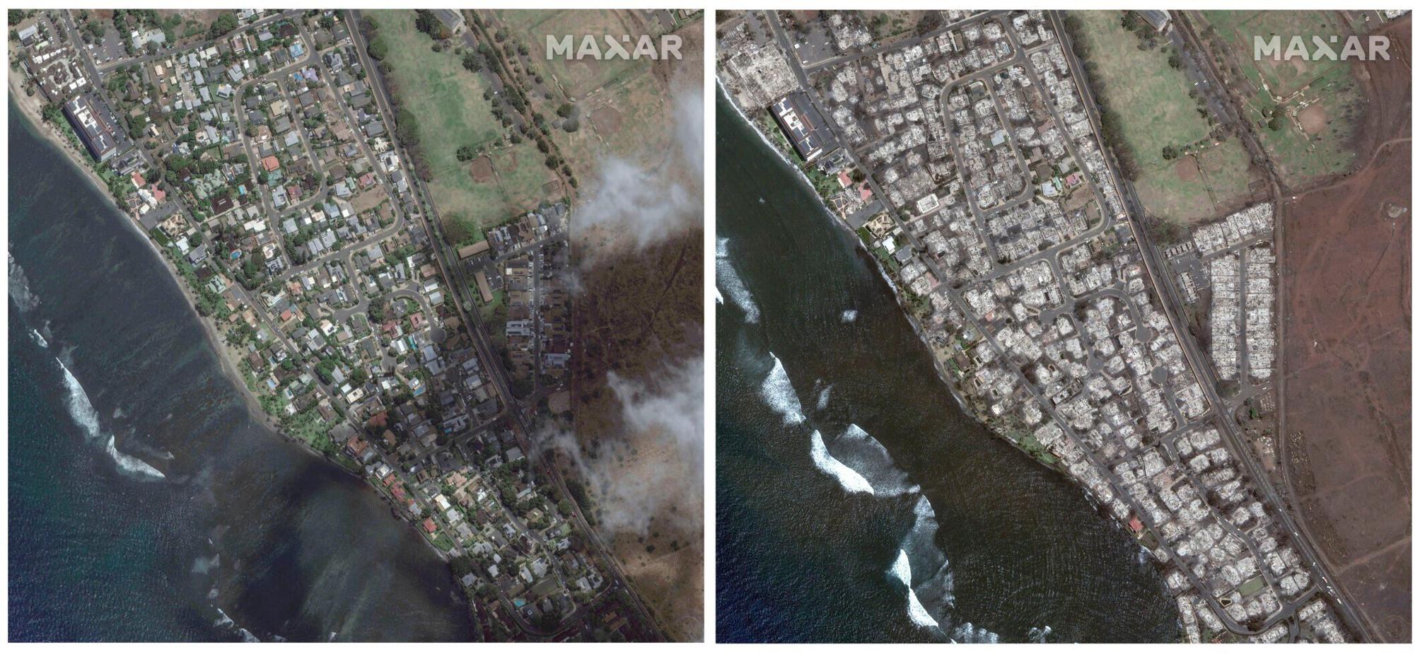 Maui fire before-and-after satellite photos show devastation