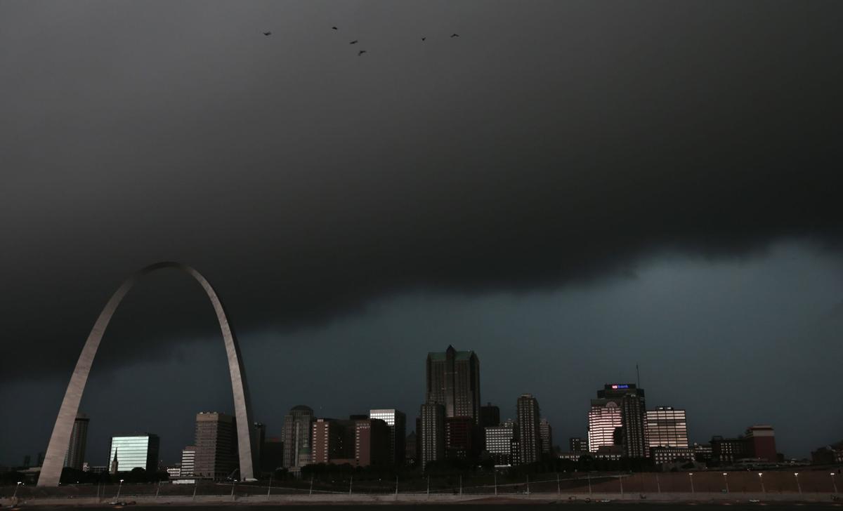Storms approach downtown