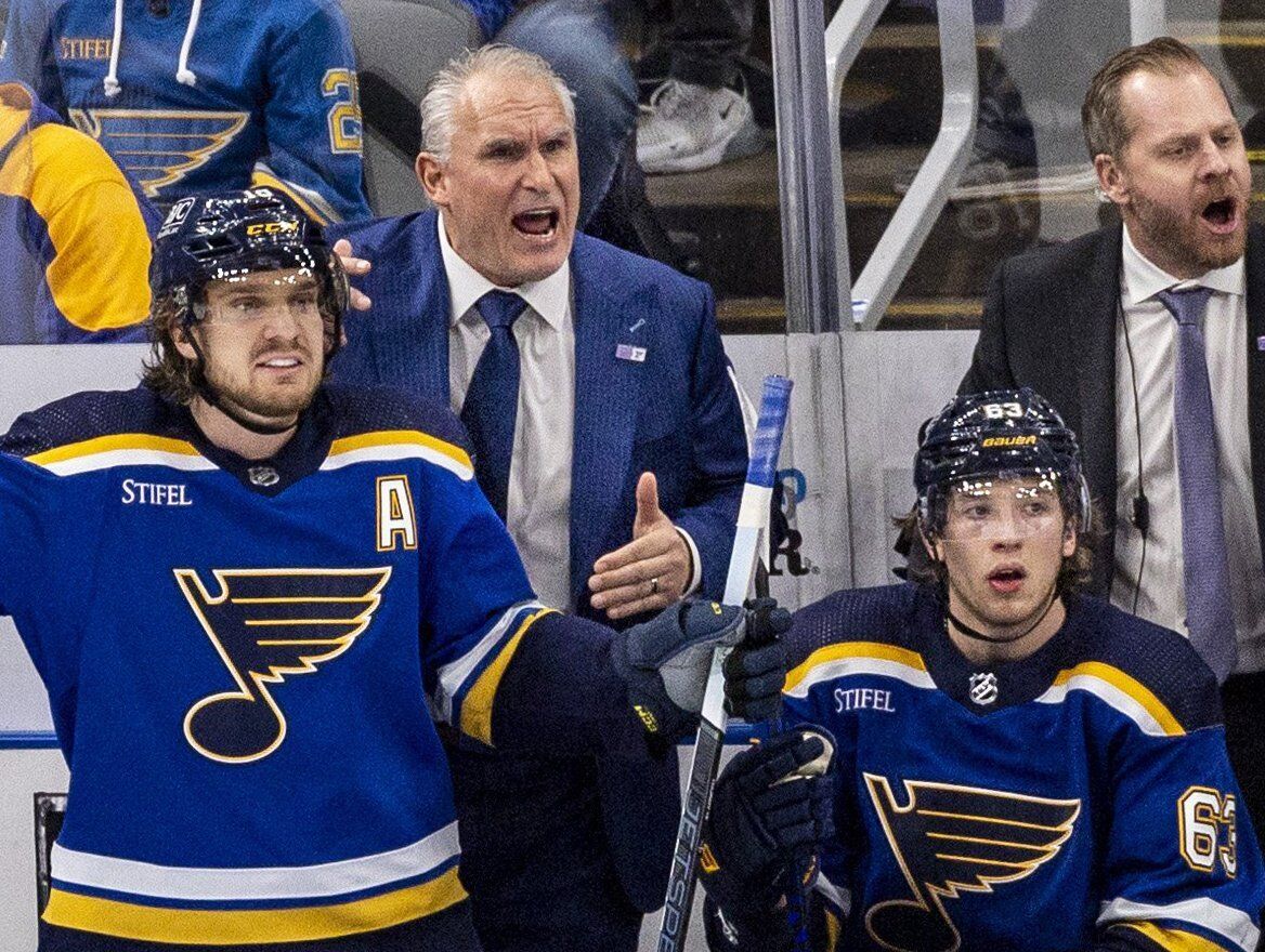 Coach Craig Berube's final game with the Ƶ Blues