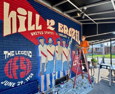 1950 World Cup mural in Ӱԭ on The Hill