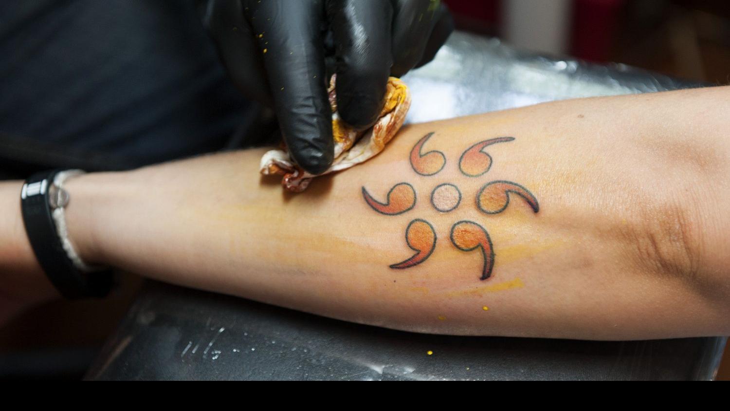 Semicolon Tattoos Signify New Start Inspire Hope In Others With Mental Illness Health Stltoday Com