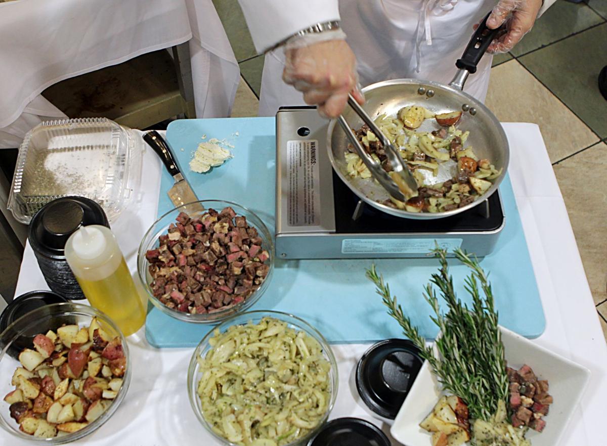 Hospital Chef Puts Good Tasty Food On The Plate Food And