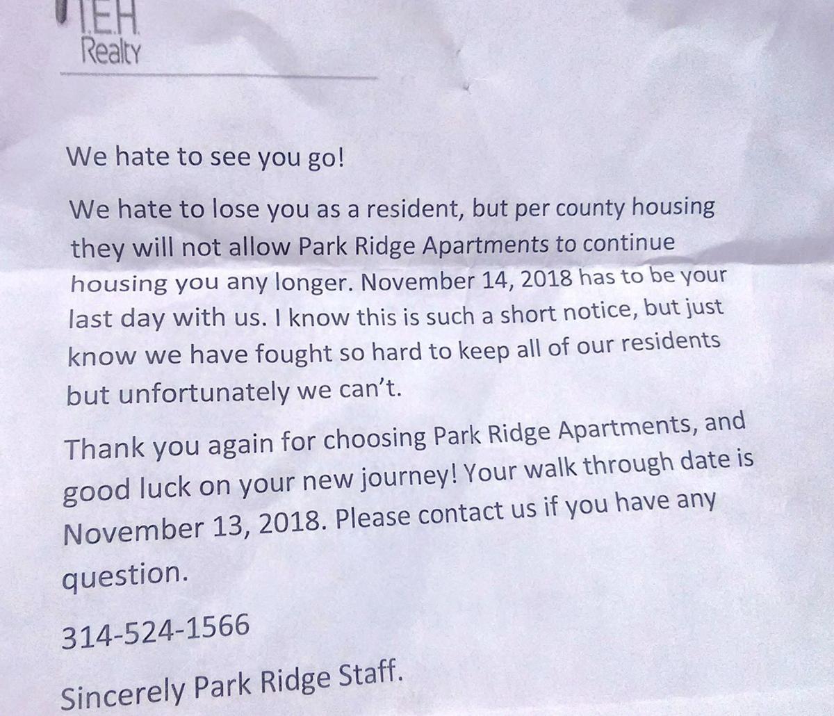Ferguson Apartment Complex Tells Some Low Income Tenants To Leave