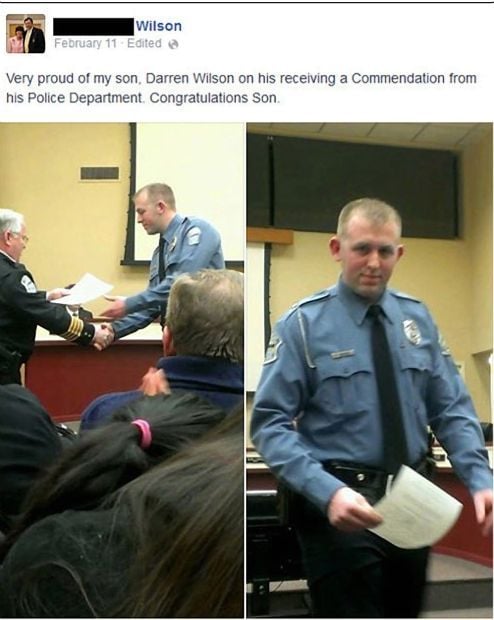 Facebook photo of Ferguson police officer Darren Wilson