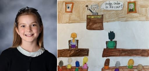 Keysor 5th Grader Earns Recognition in Judicial Art Competition