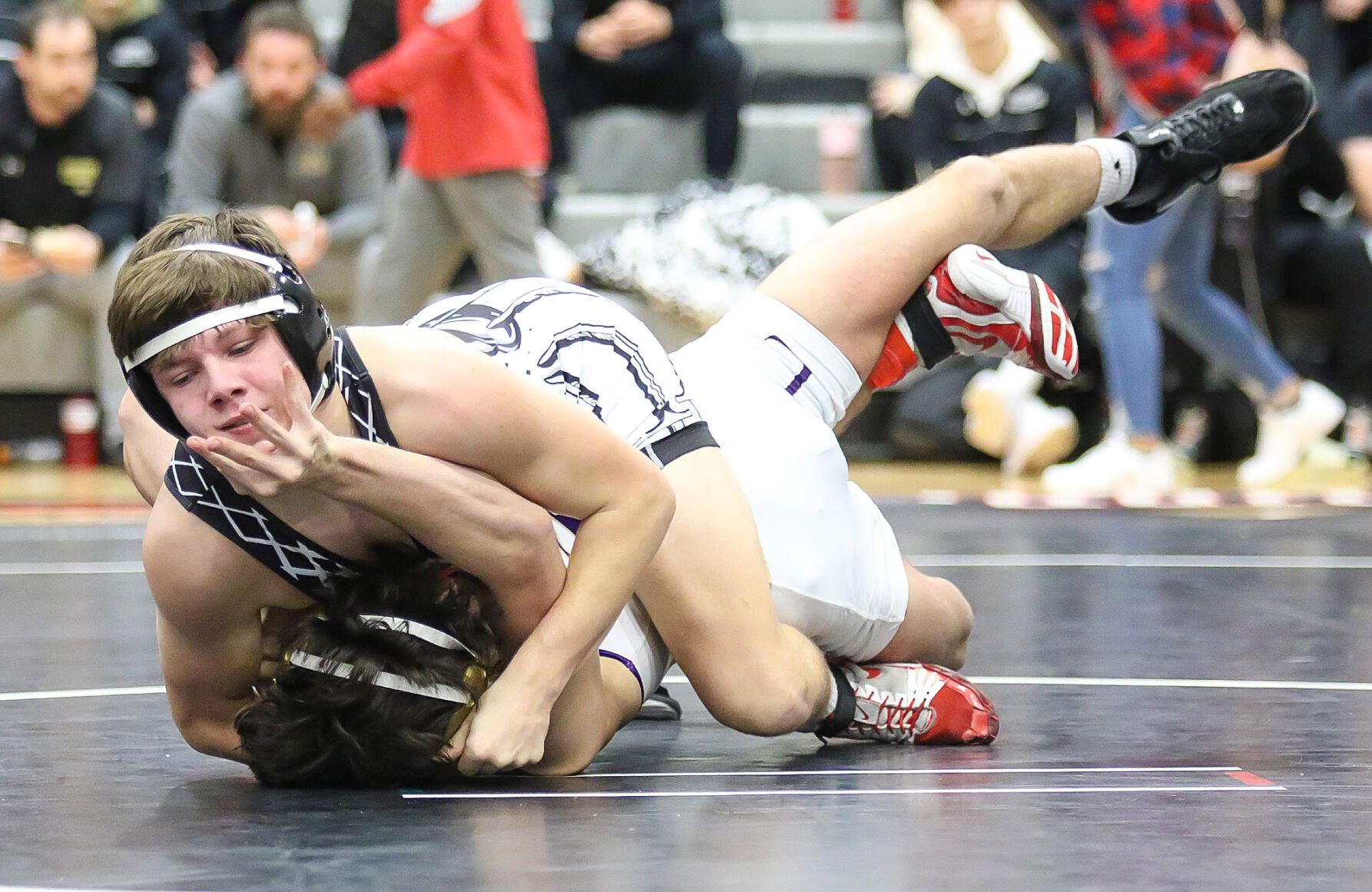 Boys wrestling spotlight Triads Crouch wastes no time on or off the image image