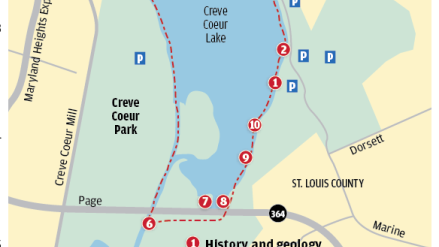 Creve Coeur Park Water Trail Map Media Stltoday Com Creve Coeur Lake Map