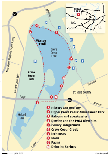 Creve Coeur Lake Map Creve Coeur Park Water Trail Map | Media | Stltoday.com