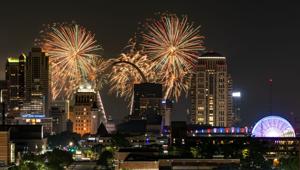 Fireworks over St. Louis