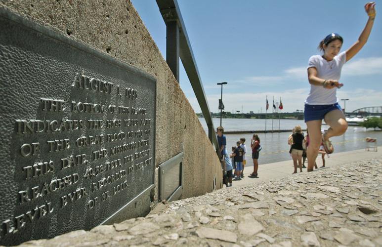 High water mark from 1993 flood