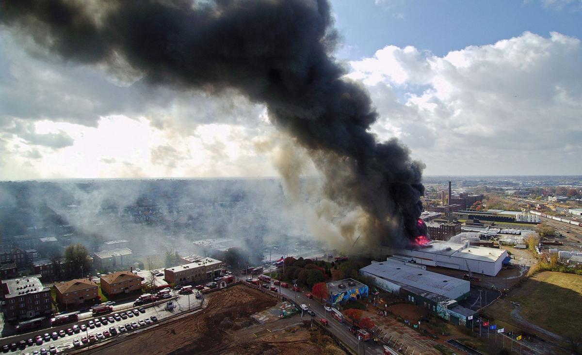 Warehouse fire on Park Ave.