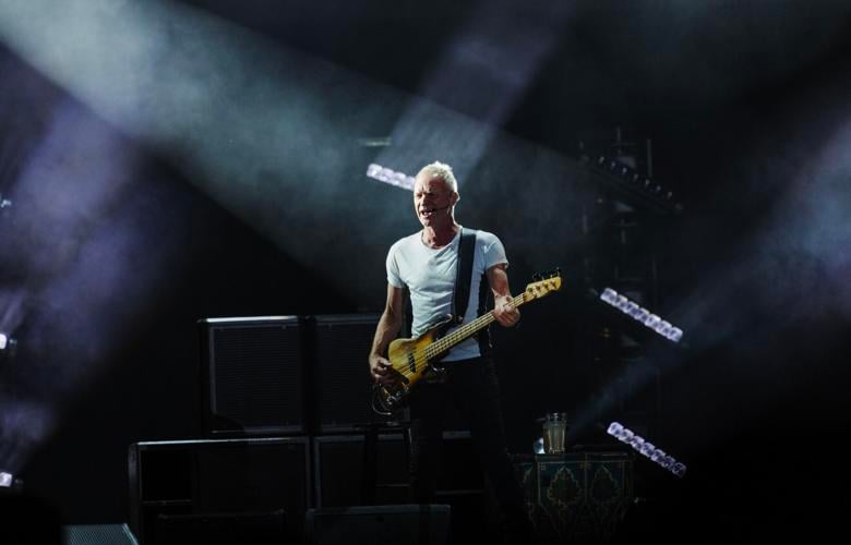 Sting performs his song "Message in a Bottle" to thousands of fans on Sunday, 29 2024,