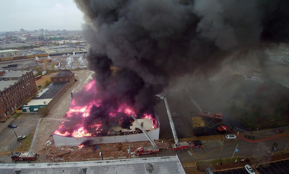 Warehouse fire on Park Ave.