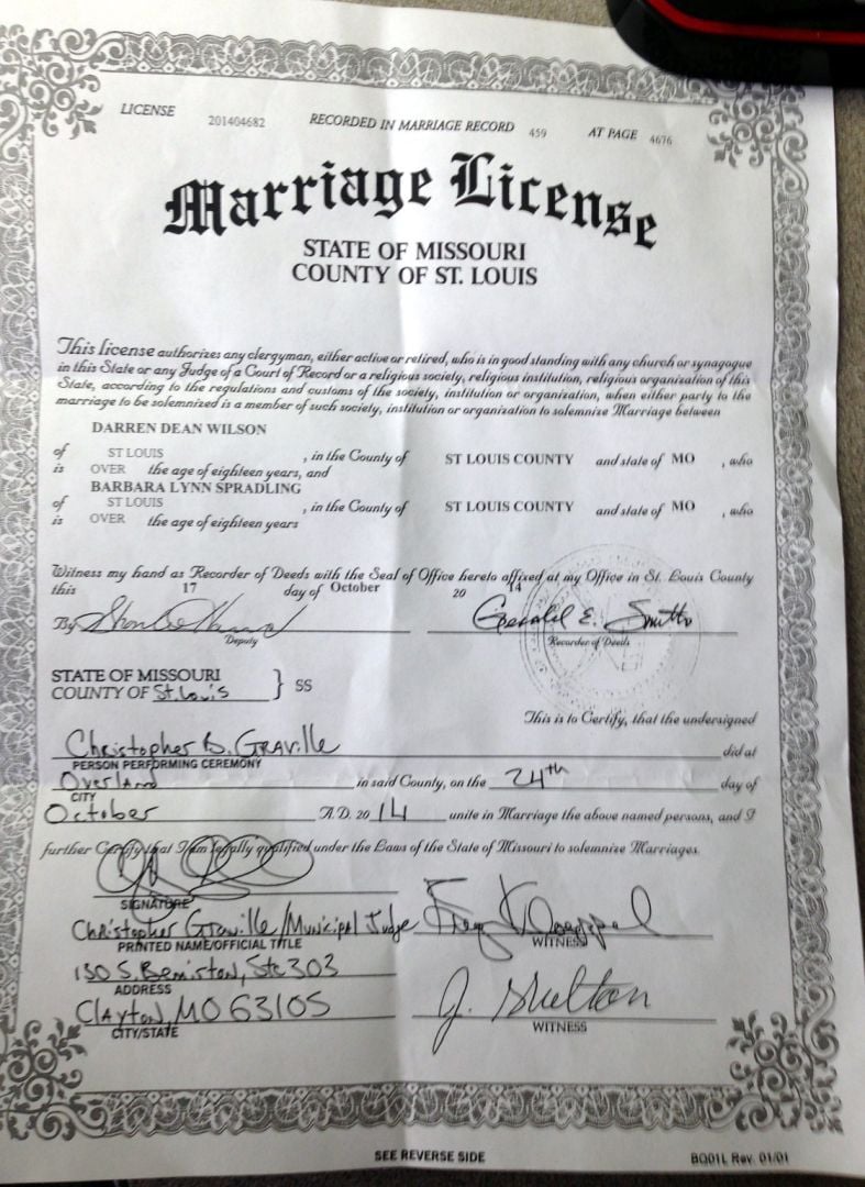 Darren Wilson has married his girlfriend | Metro | www.semadata.org