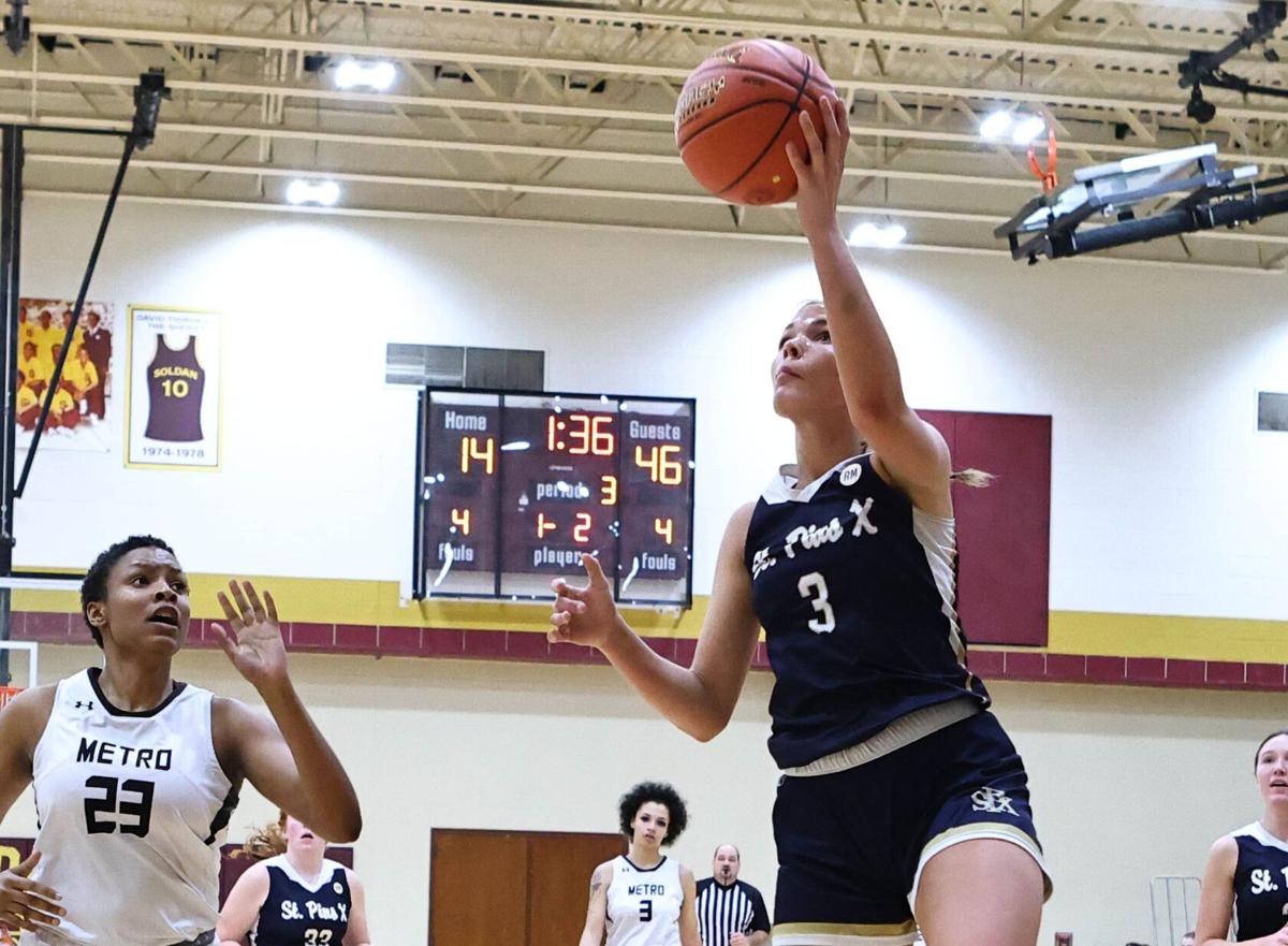 Class 3 girls basketball sectional: St. Pius X 54, Metro 22