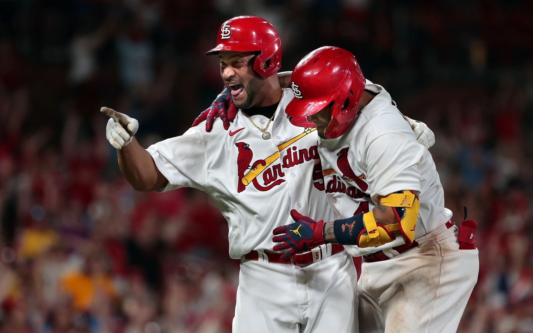stltoday.com - Derrick Goold | Post-Dispatch - Fit for red coats: Albert Pujols, Yadier Molina elected by fans to Cardinals Hall of Fame