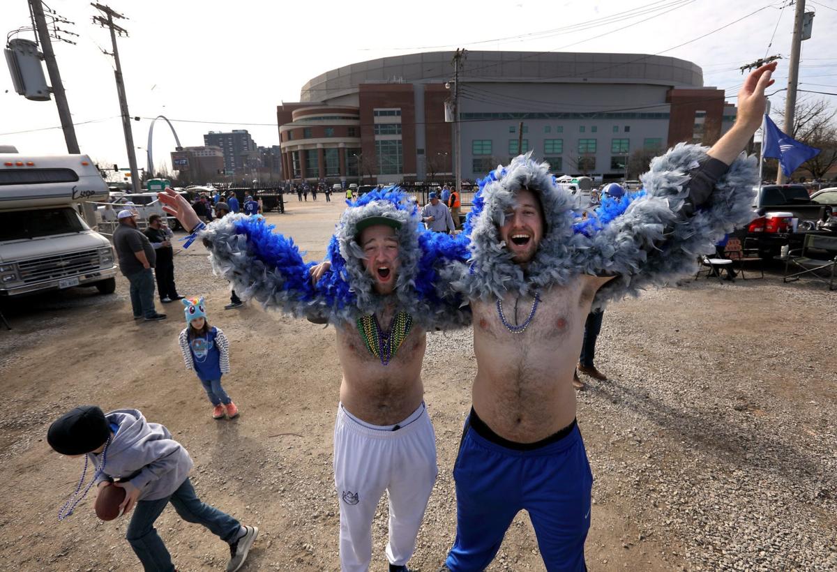 Men's St. Louis BattleHawks Brian Folkerts Authentic Blue Game Jersey
