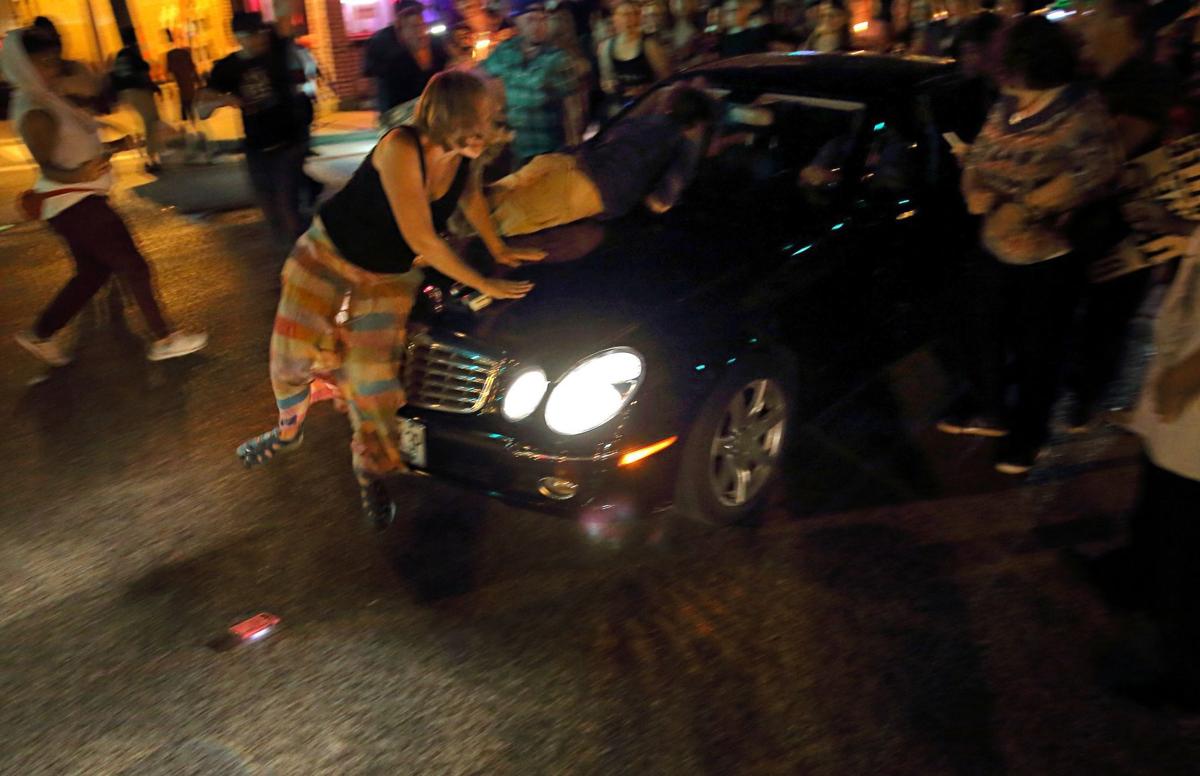 Car Drives Through St Louis Protest Car Drives Through St Louis Protest