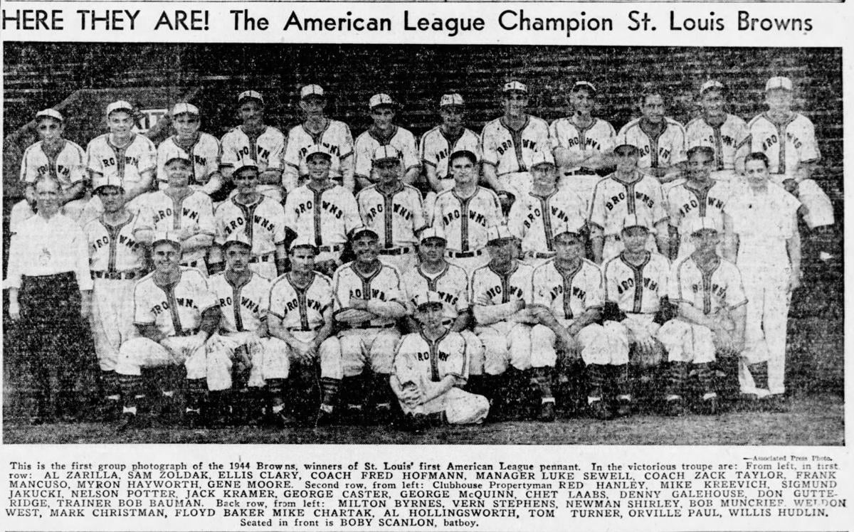 St Louis Browns - 1944 AL Champions - 8x10 B&W Team Photo
