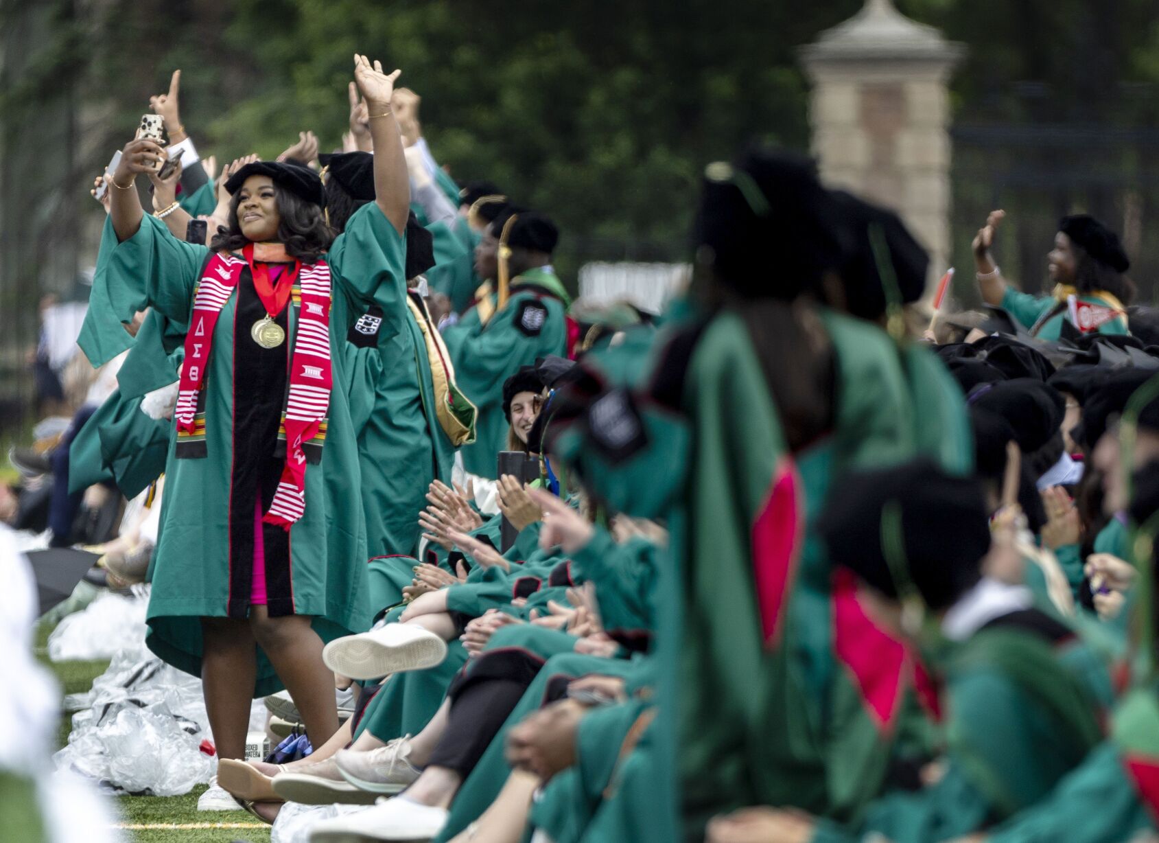 Simone Biles addresses graduates at Washington University's 164th commencement ceremony