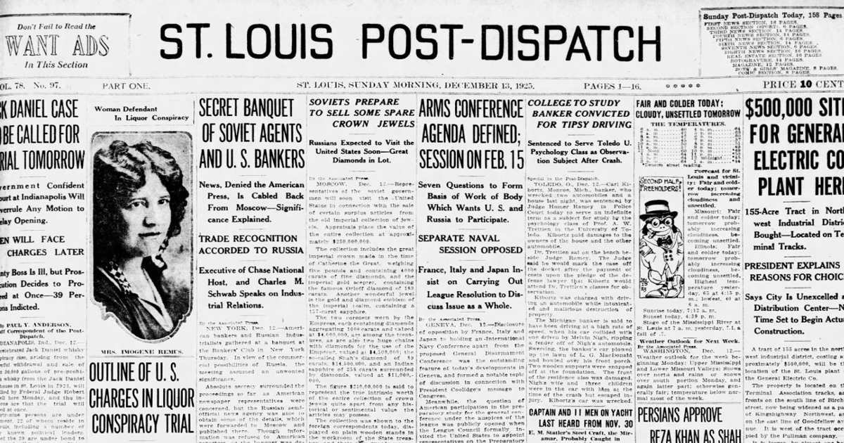 December 1925 See the Dec. 13, 1925, front page: Soviets prepare to sell some spare ...