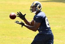 New tight end Cook gets a workout at Camp Bradford